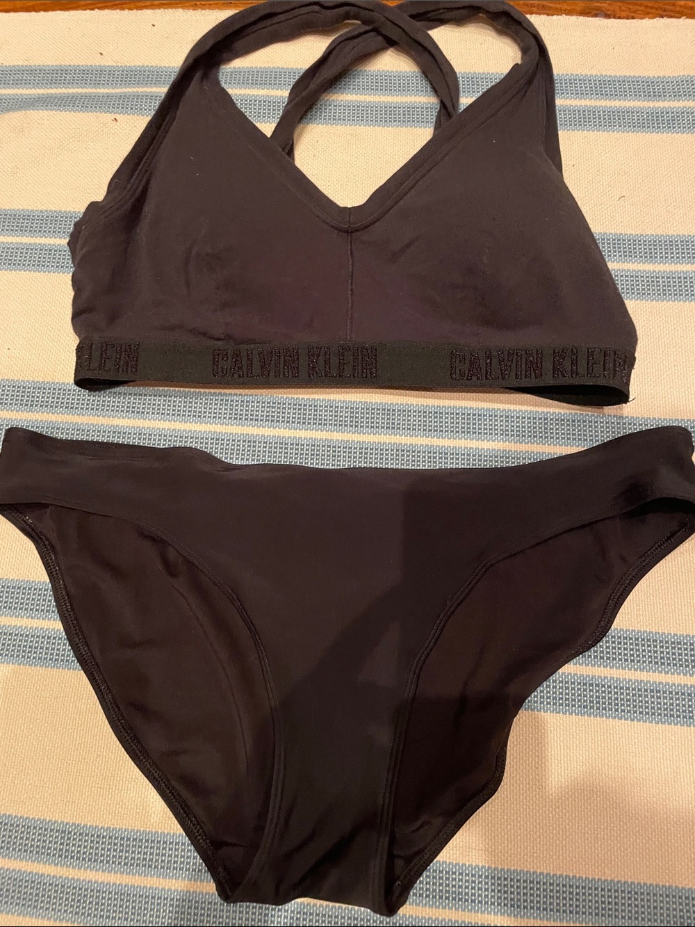 Calvin Klein Black Two-Piece Bikini Set - Sport Bralette & Classic Bottom